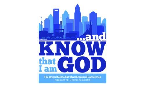 GC 2020 logo city scape of Charlotte North Carolina and the theme ...and Know that I am God 
