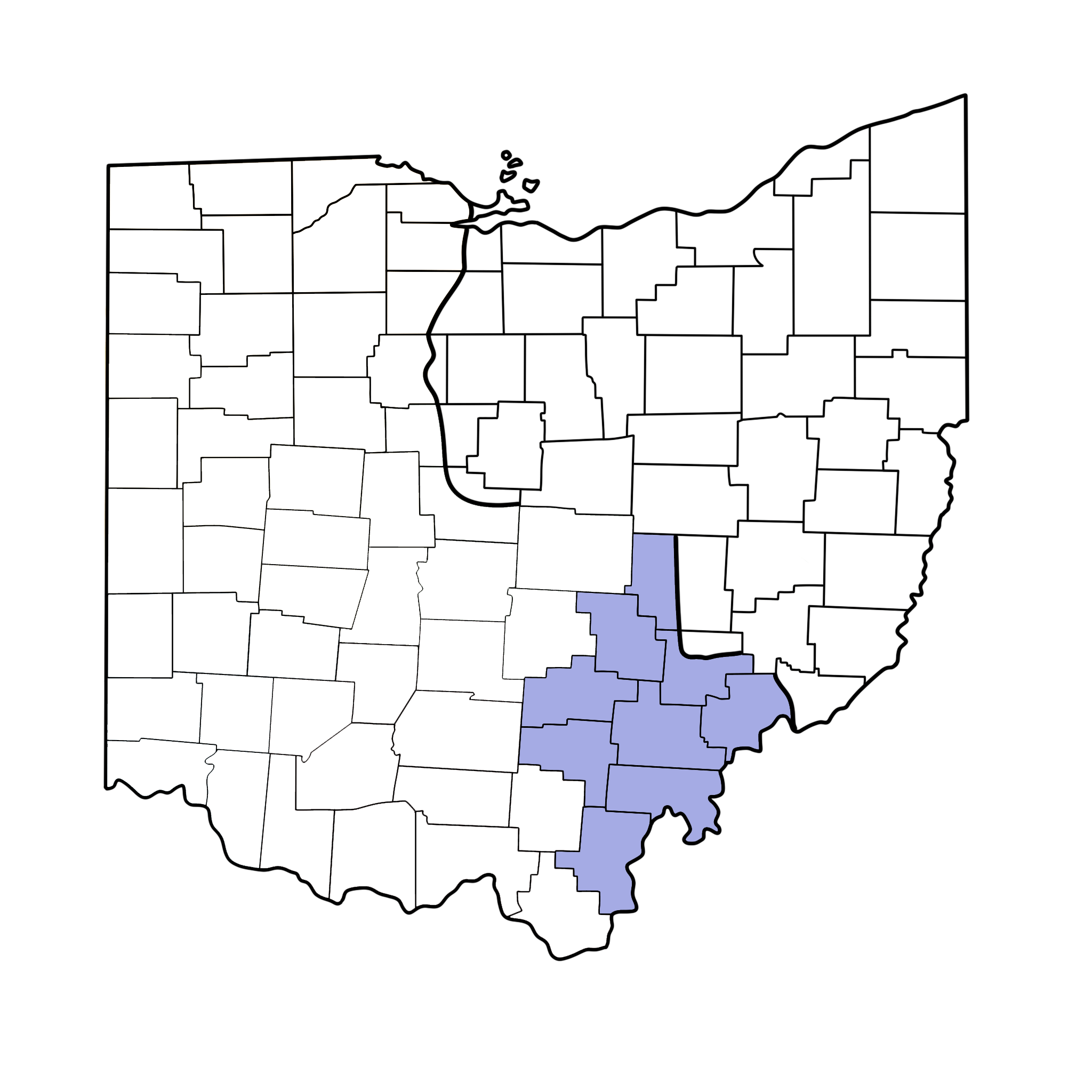 Hocking River map