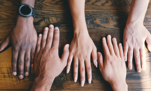 Multi race hands